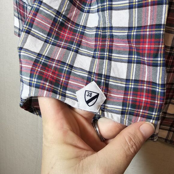 Cremieux Classics Mens Buttondown Shirt Red Blue Green Plaid Tartan 2XB Big 2X - Picture 4 of 11